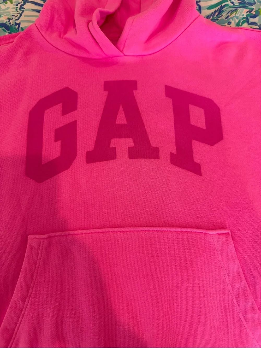 GAP Kids Bright Pink Logo Hoodie like new